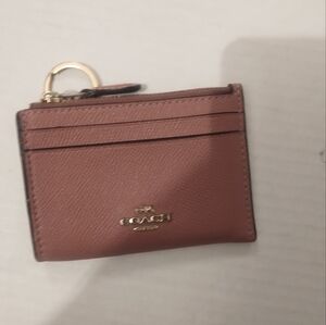 Coach  Factory Leather Zip Pouch Pink